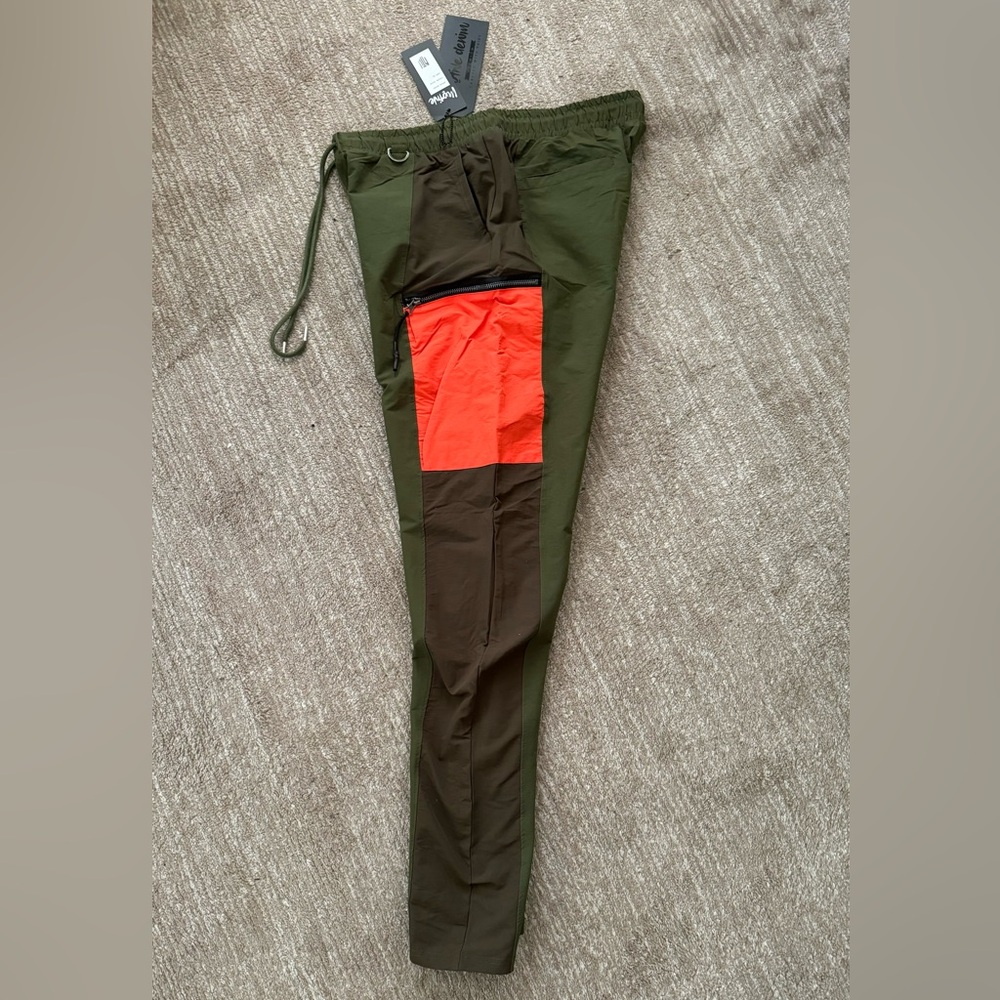 Olive & Orange Tactical Track Jogger Pants - Picture 4 of 6